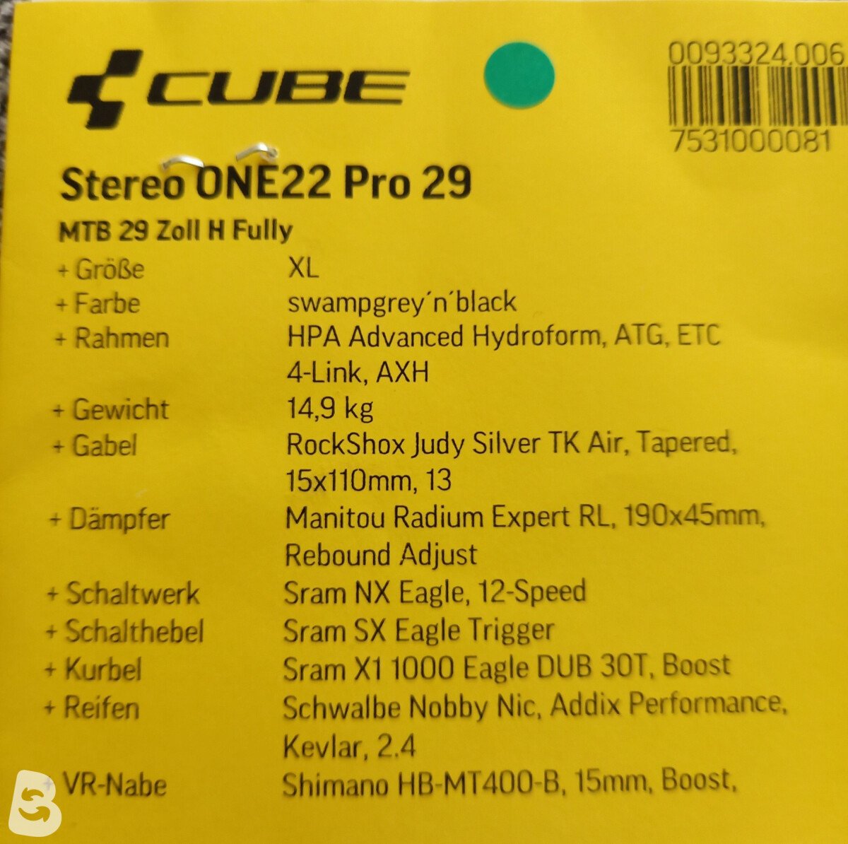 Cube Stereo ONE22 Pro 2024