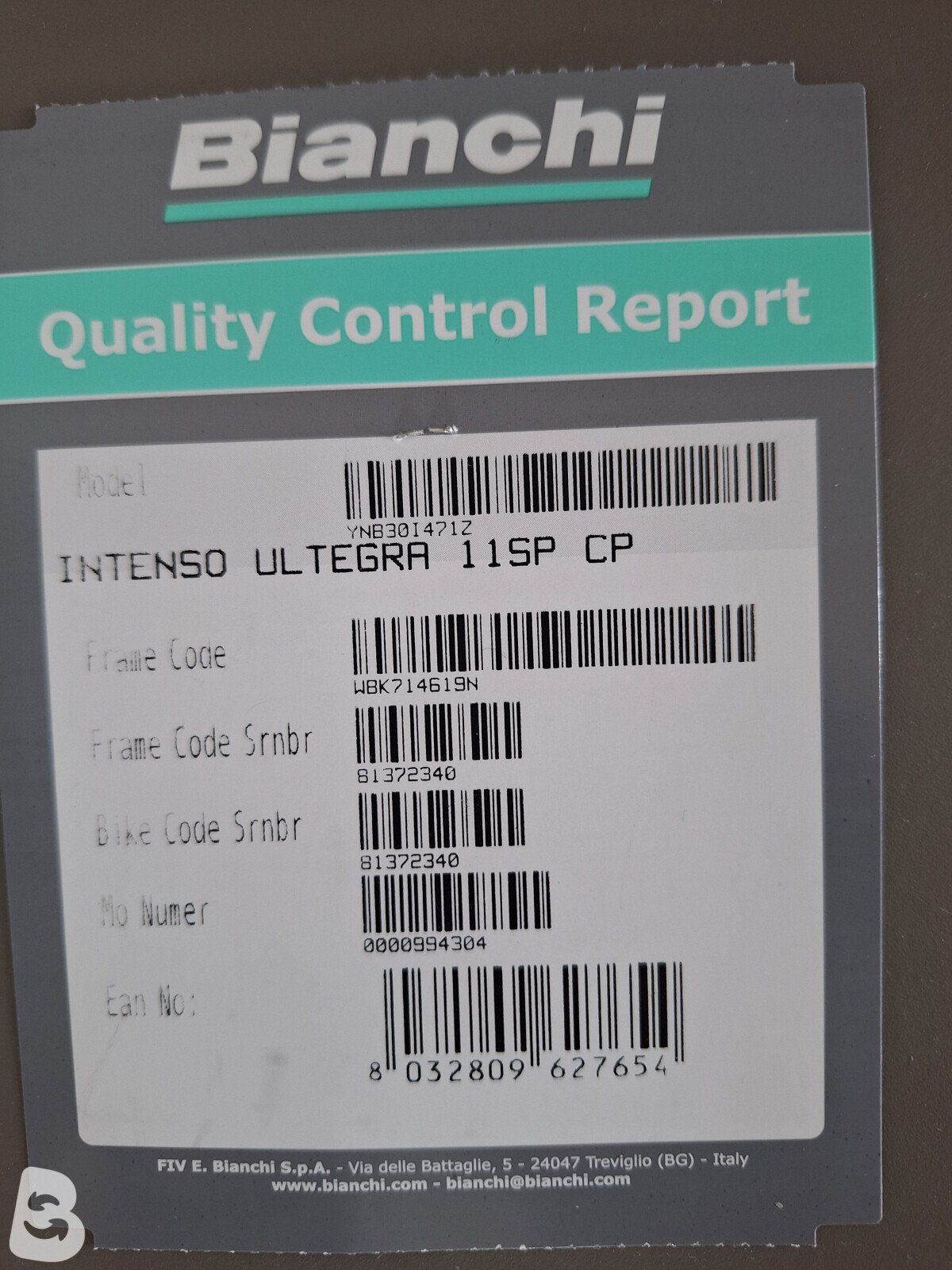 Bianchi Infinito CV Dama Ultegra 2019