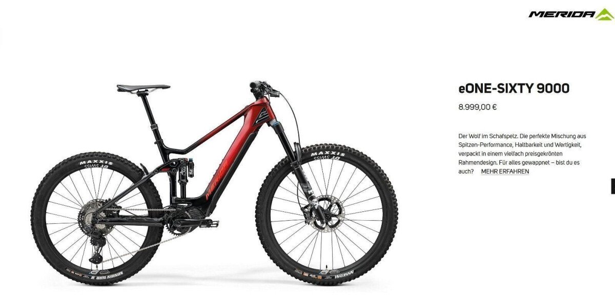 Merida eOne Sixty 9000 CARBON NEU 2022