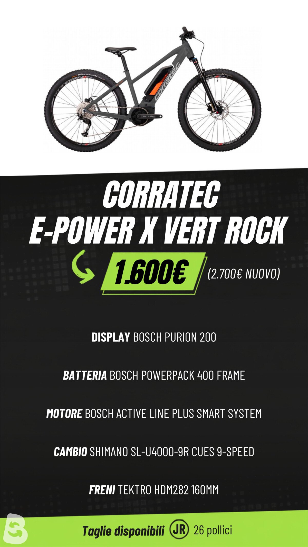 Corratec E-Power X Vert Rock 26 2024