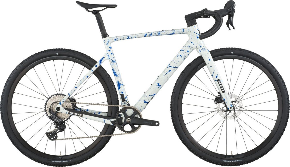 Scott Addict Gravel 30 white/splatter blue 2026