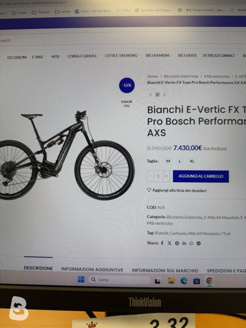 Bianchi E Vertic Fx Type Gx Axs 12sp Full Carbon 2024