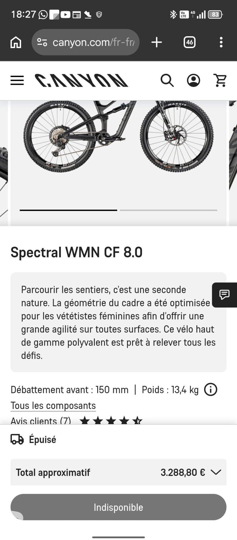 Canyon Spectral WMN CF 8.0 2020