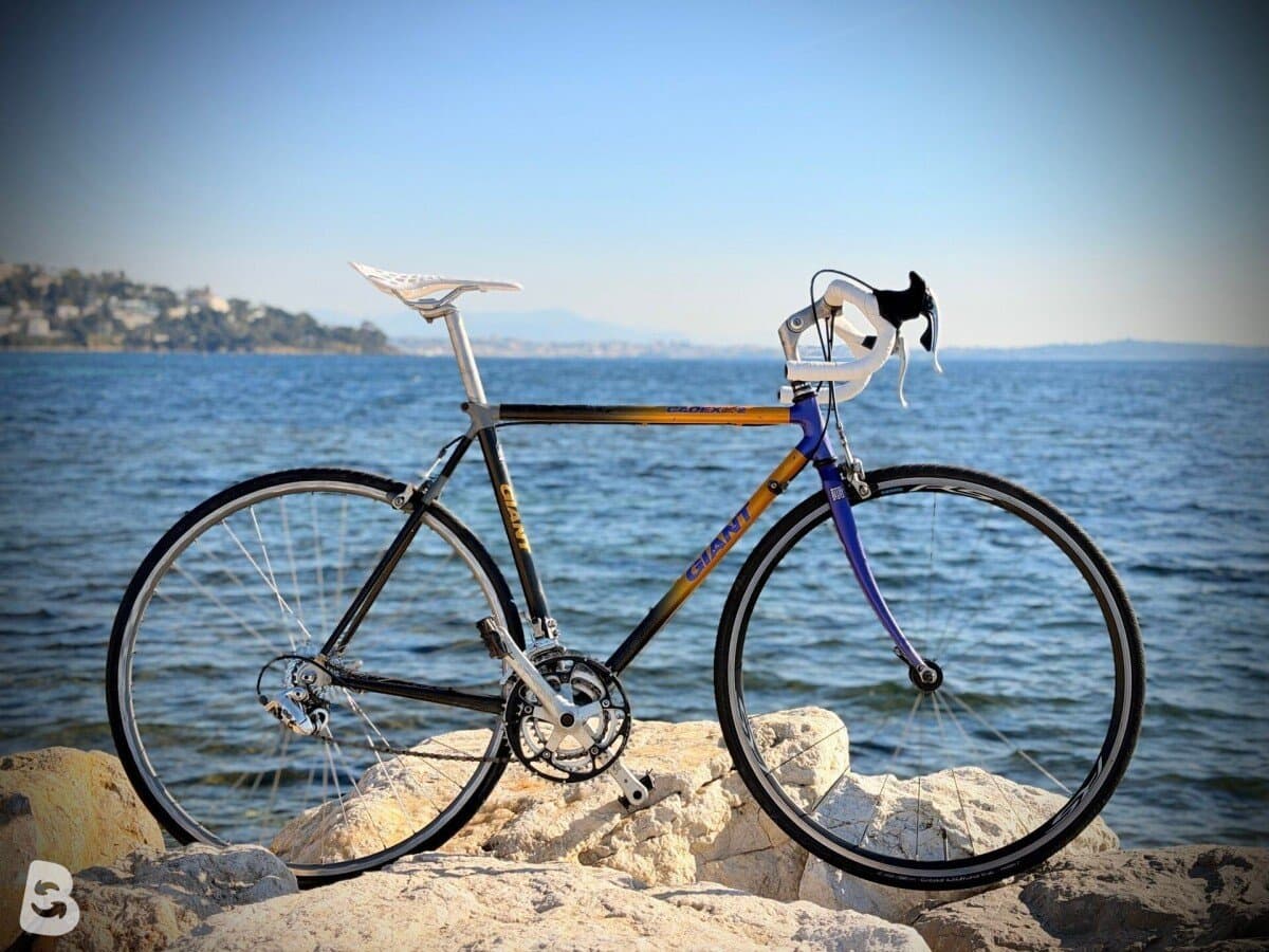 Giant Vélo route vintage / Vintage Road Bike – Taille M – Campagnolo – Cadre carbone 2000